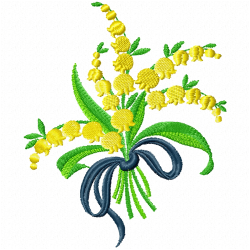 Flowers And Tree Embroidery Design 8